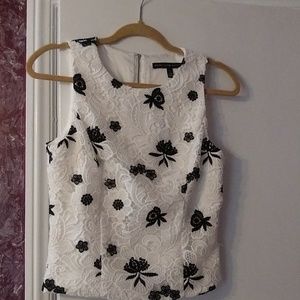 White House Black Market Embroidered Top.